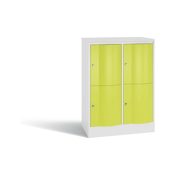 C+P Schließfachschrank Resisto, 4 Fächer, H1077B772T540 mm, Nr. 8472-272|S10137 - Kleiderspind (Werkstatt)