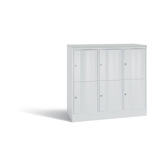 C+P Resisto locker cabinet 6 compartments H1077B1148D540 mm No 8472-372|S10042 - Clothes locker (workshop)