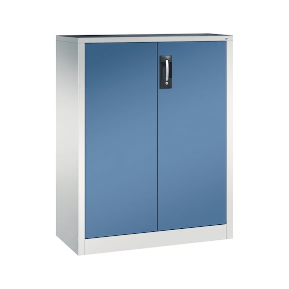 C+P workshop cabinet, H1200B930D400 mm, light gray/far blue No. 8520-000|S10110 - Workshop cabinet