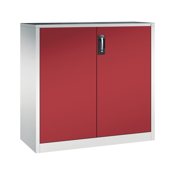 C+P Workshop cupboard H1200B1200D500 mm light gray/ruby red No 8531-000|S10147 - Workshop cabinet