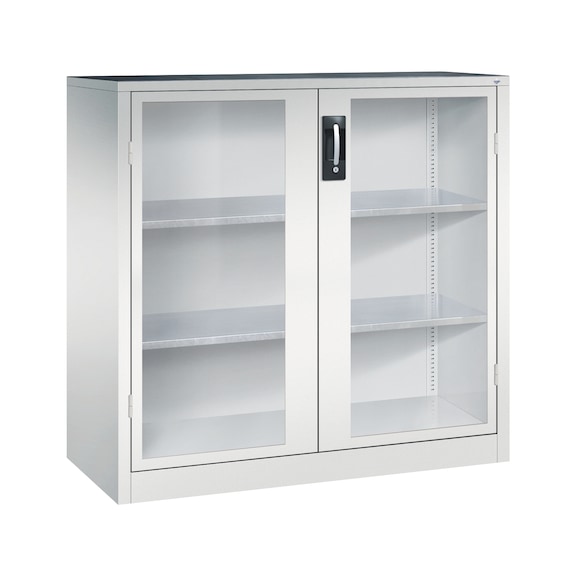 C+P Workshop cupboard with window, H1200W1200D500 mm, No. 8531-055|S10167 - Workshop cabinet