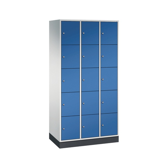 C+P locker cabinet Intro, 15 compartments, H1950B920D490 mm, No. 8570-301|S10000 - Clothes locker (workshop)