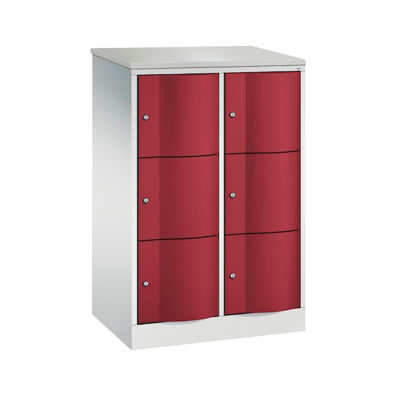 C+P Locker cabinet Resisto, 6 compartments, H1255B772D540 mm No. 8573-272|S10111 - Clothes locker (workshop)