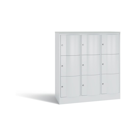 C+P Locker cabinet Resisto 9 compartments H1255B1148D540 mm No 8573-372|S10193 - Clothes locker (workshop)