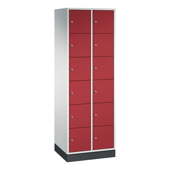 C+P locker cabinet Intro, 12 compartments, H1950B620D490 mm, No. 8670-201|S10005 - Clothes locker (workshop)