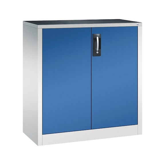 C+P Workshop cupboard, H1000B930D400 mm, light gray/ gentian blue No. 8820-000|S10238 - Workshop cabinet