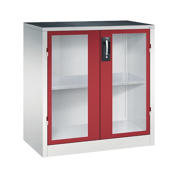 C+P Workshop cupboard with window, H1000B930D500 mm, No. 8821-055|S10192 - Workshop cabinet