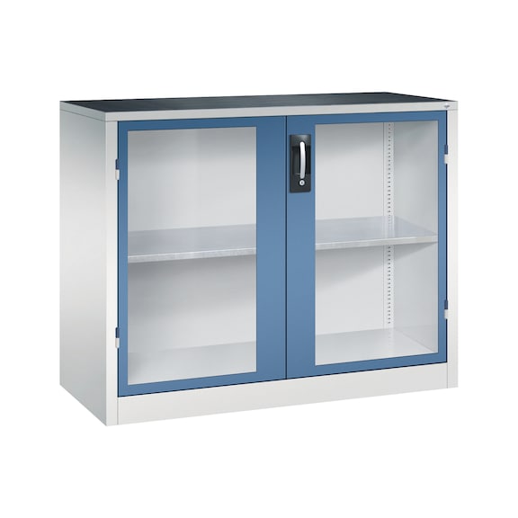 C+P Workshop cupboard with window, H1000B1200D500 mm, No. 8831-055|S10230 - Workshop cabinet