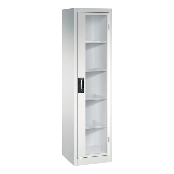 C+P Workshop cupboard with window, H1950B502D500 mm, No. 8901-055|S10041 - Workshop cabinet
