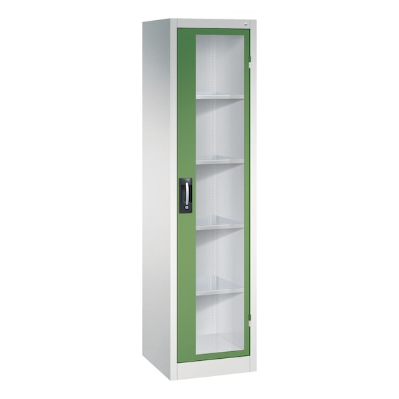 C+P Workshop cupboard with window, H1950B502D500 mm, No. 8901-055|S10043 - Workshop cabinet