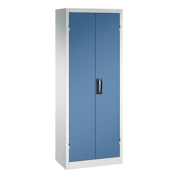 C+P Workshop cupboard, H1950B700D400 mm, light gray/far blue No. 8910-05|S10035 - Workshop cabinet