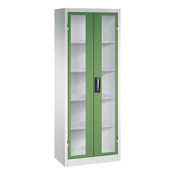 C+P Workshop cupboard with window, H1950B700D400 mm, No. 8910-055|S10033 - Workshop cabinet