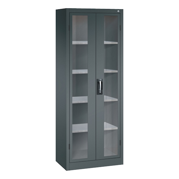 C+P Workshop cupboard with window, H1950B700D400 mm, No. 8910-055|S10044 - Workshop cabinet