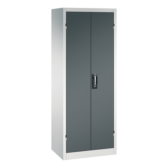 C+P Workshop cupboard H1950B700D500 mm light gray/anthracite No 8911-05|S10034 - Workshop cabinet