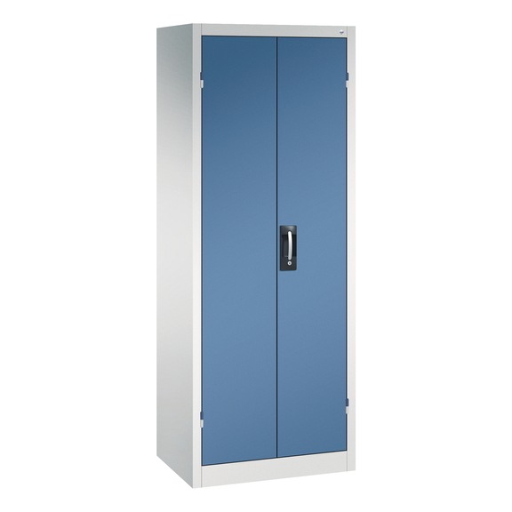 C+P Workshop cupboard, H1950B700D500 mm, light gray/far blue No. 8911-05|S10039 - Workshop cabinet