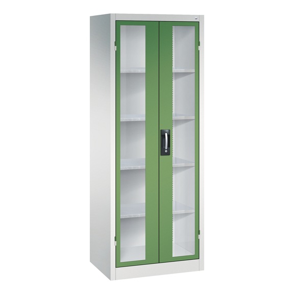 C+P Workshop cupboard with window, H1950B700D500 mm, No. 8911-055|S10036 - Workshop cabinet