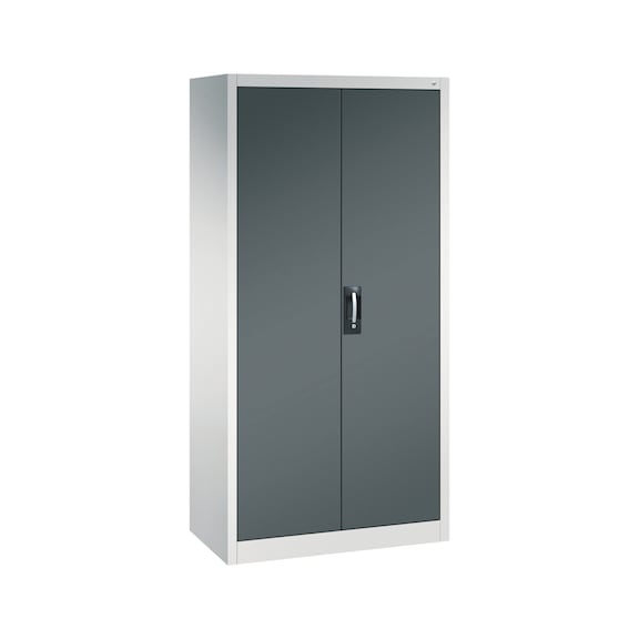 C+P Workshop cabinet, H1950B930D500 mm, light gray/anthracite No. 8921-00|S10452 - Workshop cabinet