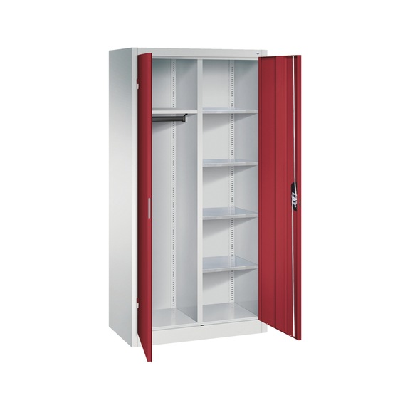 C+P Workshop cupboard with wardrobe section, H1950B930D500 mm, No. 8921-3125|S10008 - Clothes locker (workshop)