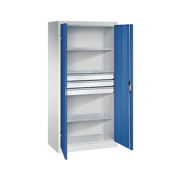 C+P Workshop cupboard with drawer fronts, H1950B930D500 mm, No. 8921-5030|S10148 - Workshop cabinet