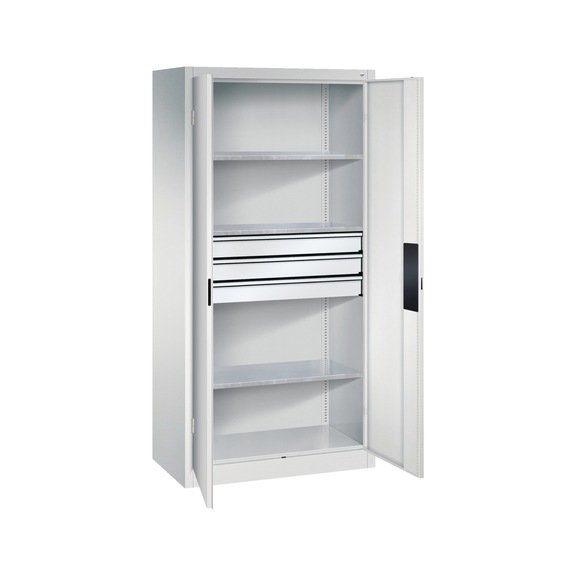 C+P Heavy-duty cupboard with drawer fronts, H1950B930D500 mm, No. 8921-5230|S10085 - Workshop cabinet