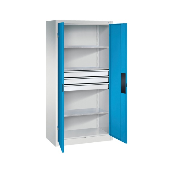 C+P Heavy-duty cupboard with drawer fronts, H1950B930D500 mm, No. 8921-5230|S10086 - Workshop cabinet