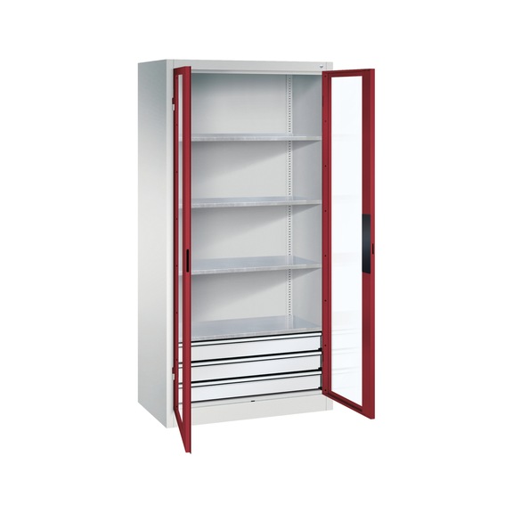 C+P Workshop cupboard, H1950B930D500 mm, No. 8921-553|S10092 - Workshop cabinet
