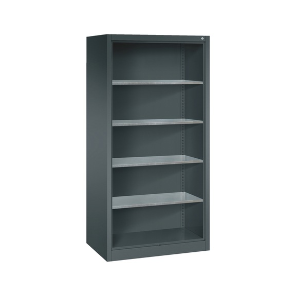 C+P Workshop shelf with rear panel, H1950B930D600 mm, anthracite No. 8922-02|S10018 - Shelving (workshop)