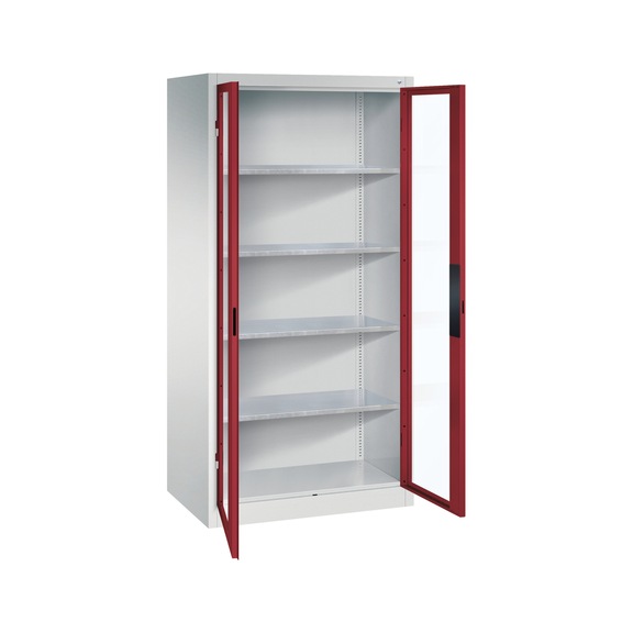 C+P Workshop cupboard with window, H1950B930D600 mm, No. 8922-055|S10126 - Workshop cabinet