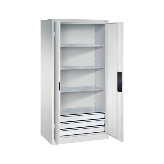C+P Heavy-duty cupboard with drawers, H1950W930D600 mm, No. 8922-523|S10023 - Workshop cabinet