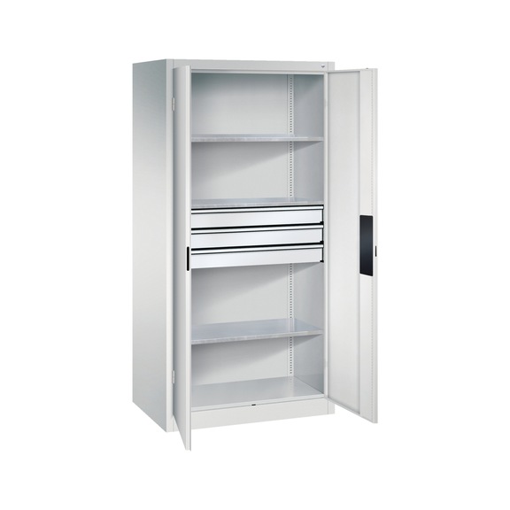 C+P Heavy-duty cupboard with drawer fronts, H1950B930D600 mm, No. 8922-5230|S10055 - Workshop cabinet