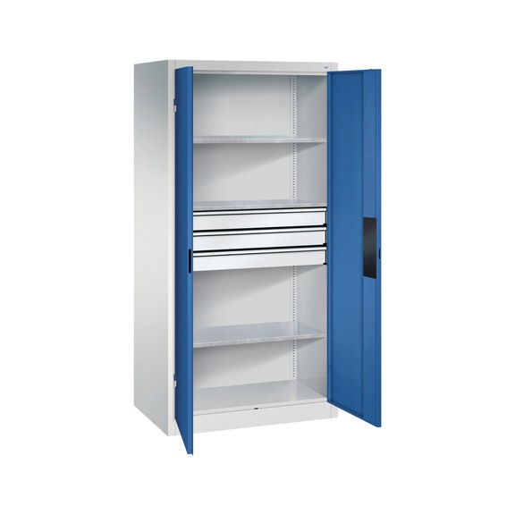 C+P Heavy-duty cupboard with drawer fronts, H1950B930D600 mm, No. 8922-5230|S10107 - Workshop cabinet