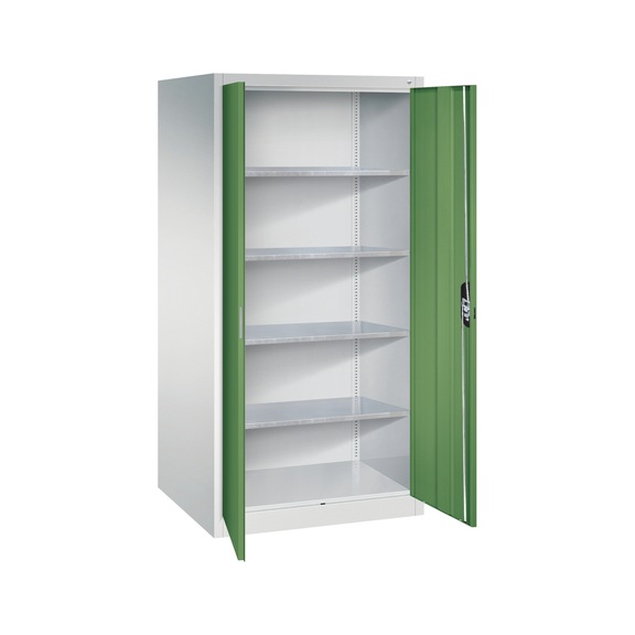 C+P Werkstattschrank, H1950B930T800 mm, Lichtgrau/Resedagrün Nr. 8924-00|S10166 - Werkstattschrank