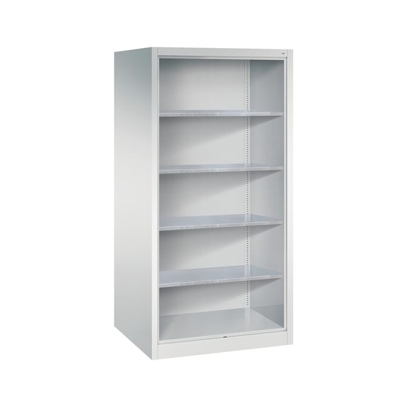 C+P Series 89 shelving, H1950W930D800 mm, light gray No. 8924-02|S10001 - Workshop cabinet