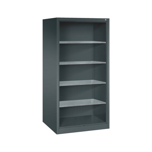 C+P Shelving Series 89, H1950B930D800 mm, anthracite No. 8924-02|S10002 - Workshop cabinet