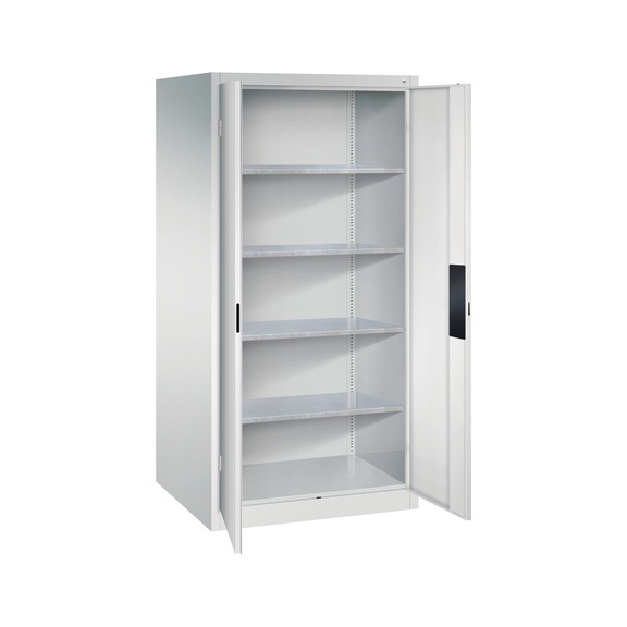 C+P heavy-duty cupboard, H1950B930D800 mm, light gray No. 8924-052|S10085 - Workshop cabinet