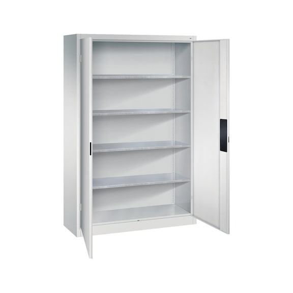 C+P Heavy-duty cupboard, H1950B1200D400 mm, light gray No. 8930-052|S10189 - Workshop cabinet