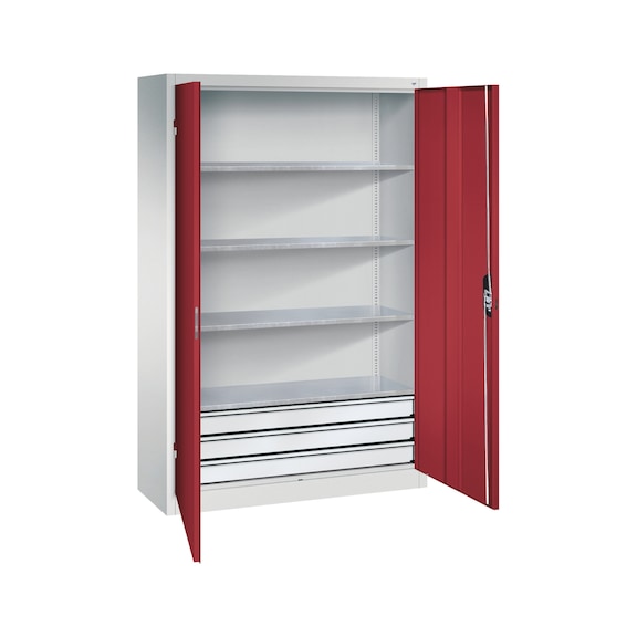 C+P Workshop cupboard with drawer fronts, H1950B1200D400 mm, No. 8930-503|S10067 - Workshop cabinet