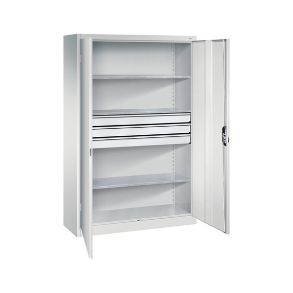 C+P Workshop cupboard with drawer fronts H1950B1200D400 mm No 8930-5030|S10026 - Workshop cabinet
