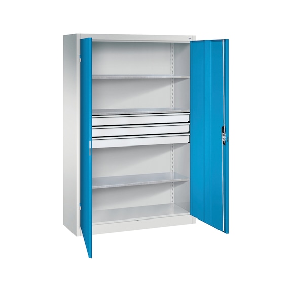 C+P Workshop cupboard with drawer fronts H1950B1200D400 mm No 8930-5030|S10027 - Workshop cabinet