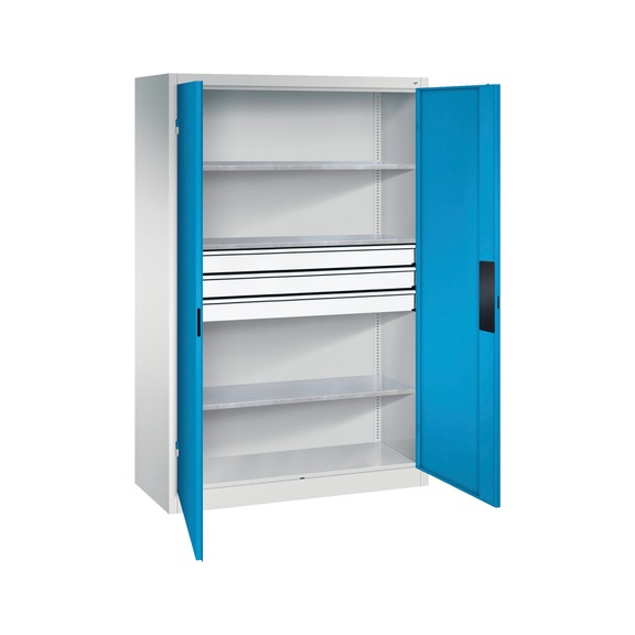 C+P Heavy-duty cupboard with drawers, H1950B1200D500 mm, No. 8931-5230|S10079 - Workshop cabinet
