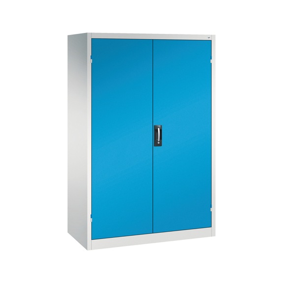 C+P Workshop cupboard, H1950B1200D600 mm, light gray/light blue No. 8932-05|S10100 - Workshop cabinet