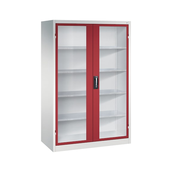 C+P Workshop cupboard with window, H1950W1200D600 mm, No. 8932-055|S10131 - Workshop cabinet