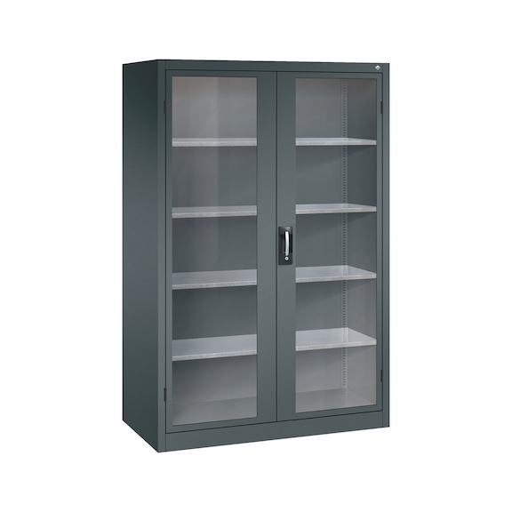 C+P Workshop cupboard with window, H1950W1200D600 mm, No. 8932-055|S10172 - Workshop cabinet