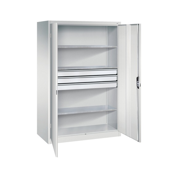 C+P Workshop cupboard with drawer fronts H1950W1200D600 mm No 8932-5030|S10071 - Workshop cabinet