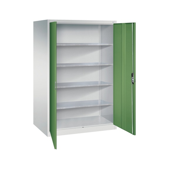 C+P Werkstattschrank, H1950B1200T800 mm, Lichtgrau/Resedagrün Nr. 8934-00|S10016 - Werkstattschrank
