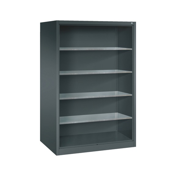 C+P Workshop shelving with rear panel Series 89, H1950B1200D800 mm, No. 8934-02|S10002 - Shelving (workshop)