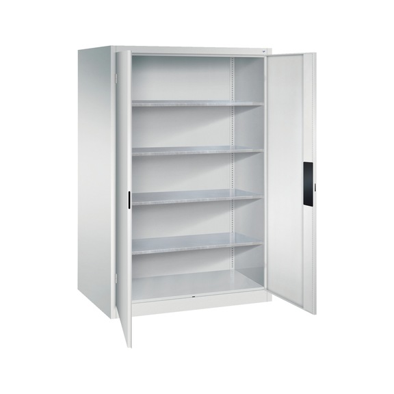 C+P Heavy-duty cupboard, H1950B1200D800 mm, light gray No. 8934-052|S10104 - Workshop cabinet