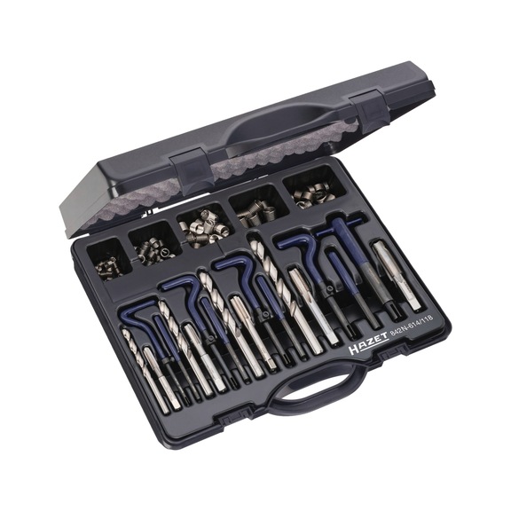 HAZET Thread repair set 842N-614/118 No. of tools 118 - Thread cutting tool assortment