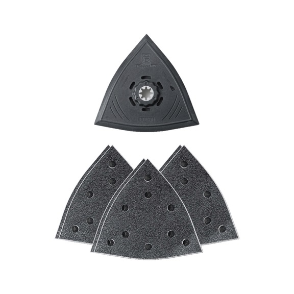 FEIN sanding set edge length 130 mm holder SLP 63806204210 - Abrasive tool made of abrasive on backing