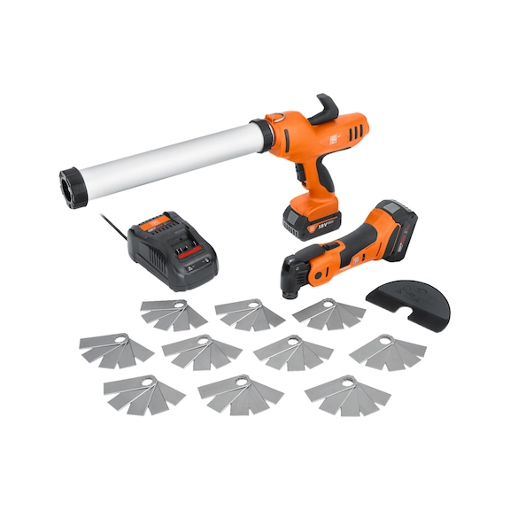 FEIN joint renovator set AKP 18-600 AS TOP 18 V 4 Ah ProCORE Li-Ion 71902360000 - Cartridge gun (rechargeable battery)